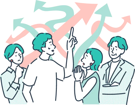 複数のサービス利用に困っているビジネスパーソン