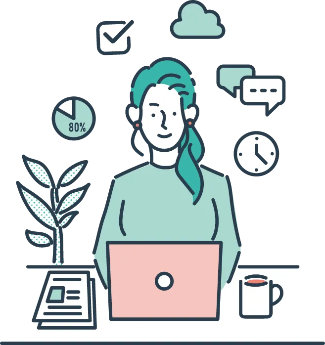 安全なデータバックアップをイメージしたイラスト