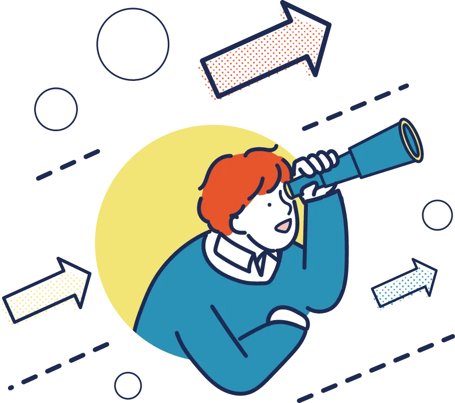 人材を探すビジネスパーソンのイラスト