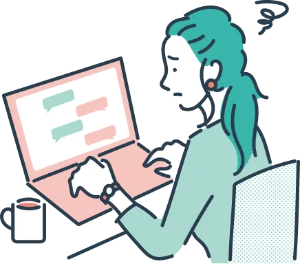 求めるスキルを持つ人材が見つからず悩む採用担当者のイラスト